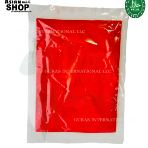 Bright red abir powder for traditional ceremonies